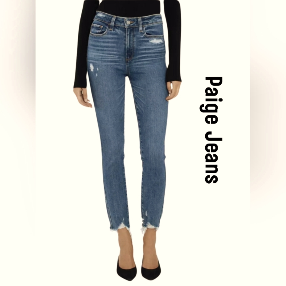Paige Hoxton Ankle Skinny, Jazlyn Destructed, Denim 77